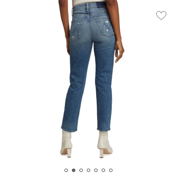 NWT MOTHER High Waisted Rider Ankle Jeans Far Beyond the Sky - Picture 3 of 5